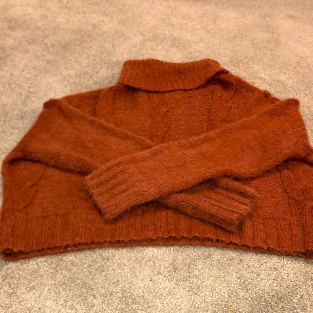 burnt orange sweater